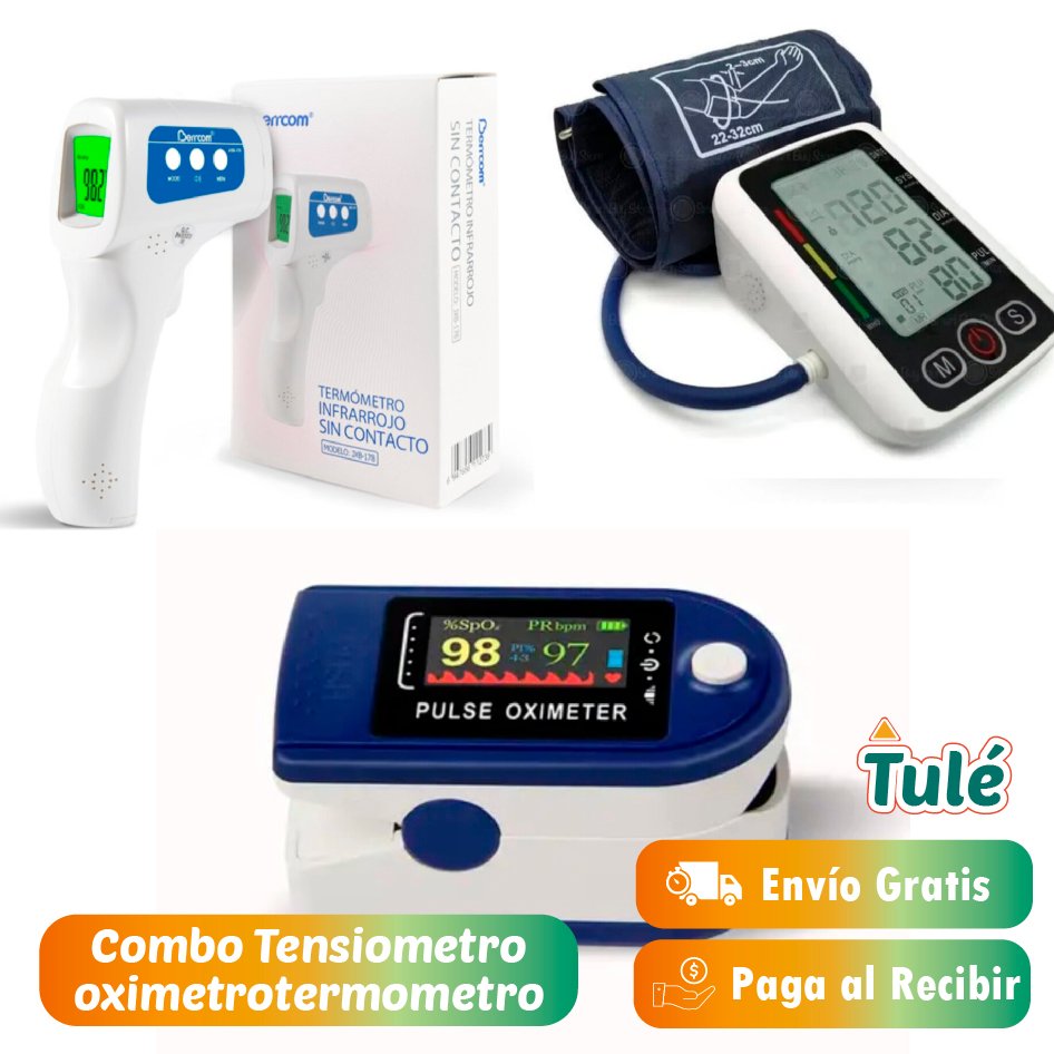 Combo Tensiómetro-oximetro-termómetro